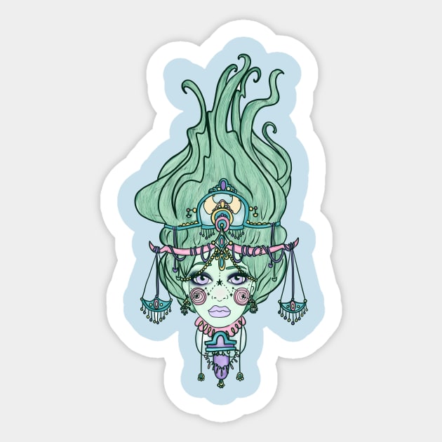 Lady Justice Sticker by kokodiablo